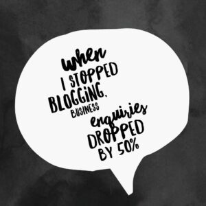 When I stopped blogging leads halved