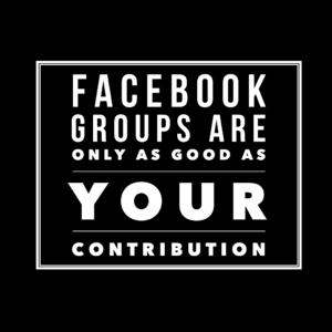 Facebook Groups - Contributing