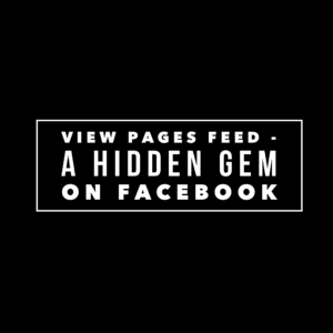 View Pages Feed - Facebook