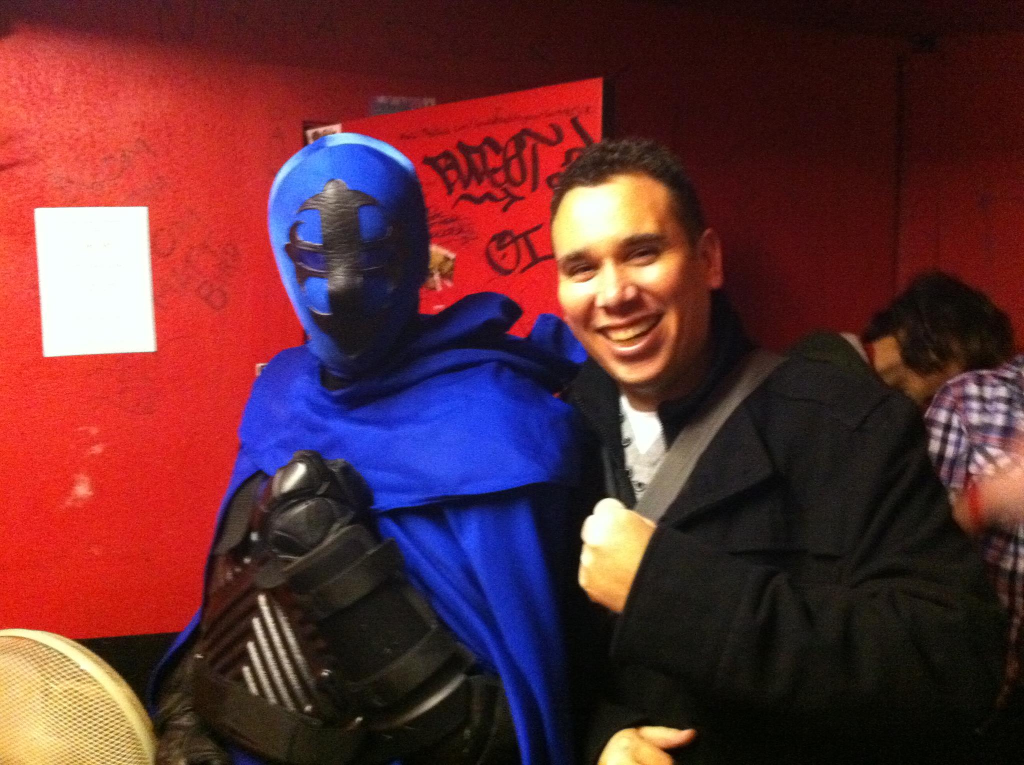 Salford Knight Warrior came down to one of my gigs - bizarre night!